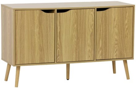 sweeek - Dressoir met 3 deuren houtdecor 120cm - nepal