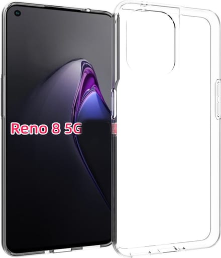 Flexibele achterkant Silicone hoesje Transparant Geschikt voor: Oppo Reno 8 Pro 5G