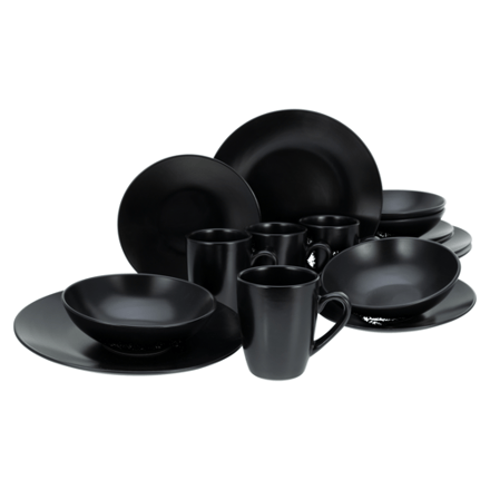 CREATABLE Serviesset Black Matt 16-delig