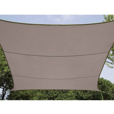 Perel Schaduwdoek, waterafstotend, 3.6 x 3.6 m, 160 g/m², polyester, vierkant, taupe