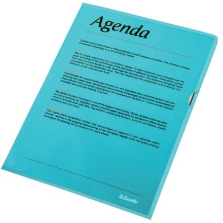 Esselte Standaard Zichtmap A4 - 0,11mm PP Folie - 100 Stuks - Blauw