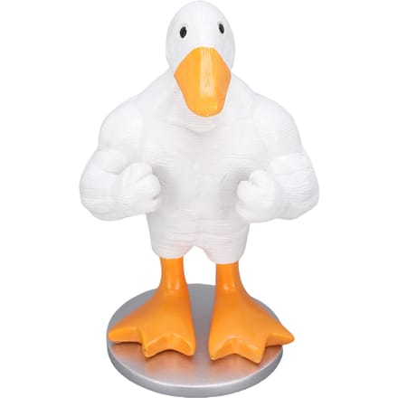 Grappig Spier Eend Beeld Huisdecoratie Schattig Klein Eendje Tuinbeeldje voor Entreetafel white