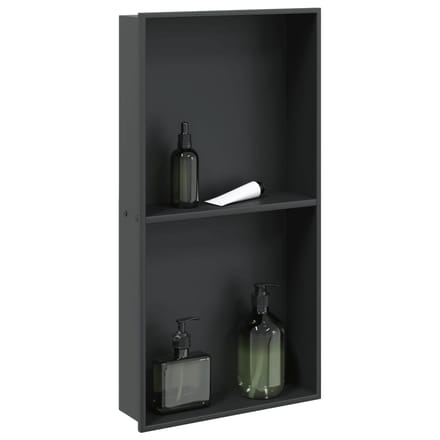 vidaXL - Douchenis - 32x62x9 - cm - roestvrijstaal - matzwart