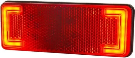 Reflectorlamp Rood 113x44 mm LED 12/24V