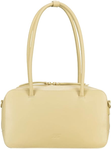 JOST Leren schoudertas Butter Yellow Bowling Bag Buttermilk Lichtgeel