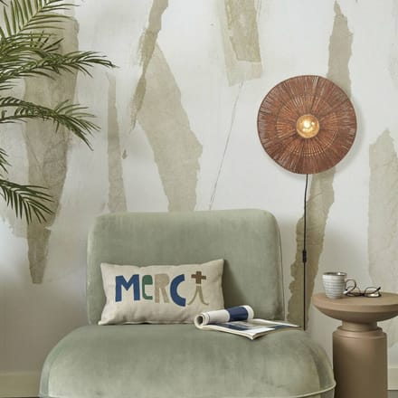GOOD&MOJO Wandlamp Iguazu - Jute - Ø40cm - Binnen