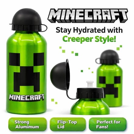 Minecraft aluminium bidon 400 ml - Creeper