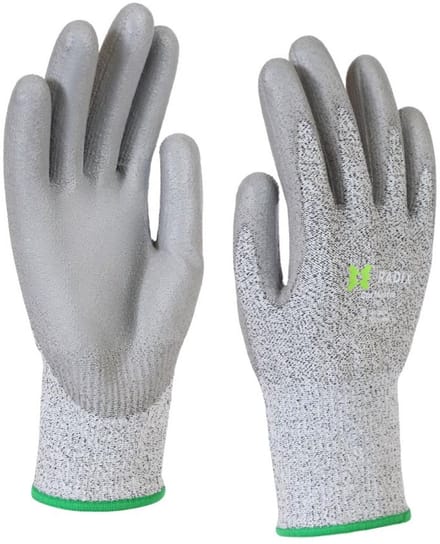 Radix CutMaster - Snijbestendige werkhandschoenen - PU Coating - Grey - M8 / M