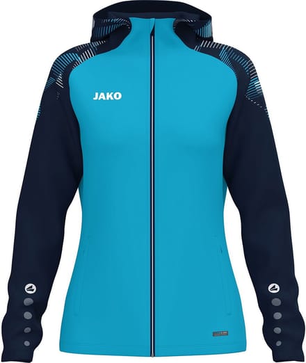 Jako Sonic Jas Met Kap Dames - Aqua / Marine | Maat: 38/40