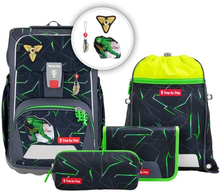 Step by Step schooltas Giant Schulranzen-Set 5-delig Ninja Kimo donkerblauw