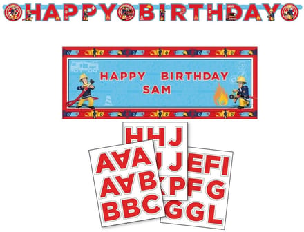Amscan - Brandweerman Sam - Verjaardag set - Letter slinger - 120x45Cm - Personaliseer baar.