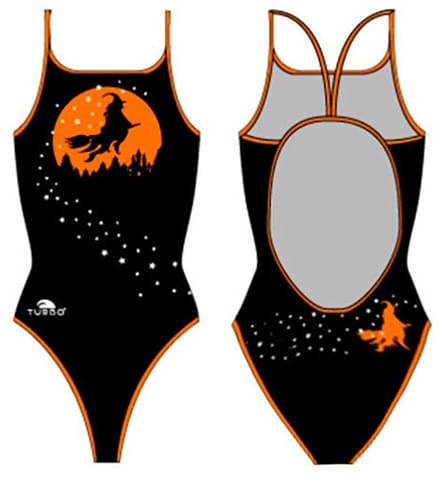 Turbo Halloween Witch Zwemkleding Zwart 5XL Vrouw