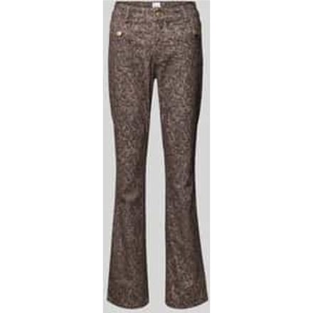 Flared stoffen broek met achterzakken, model 'SHAKIRA'