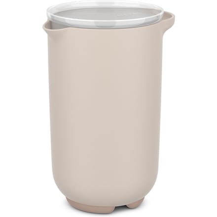 Mepal Mixbeker met deksel Chef it - 1000 ml - Past in de koelkastdeur - Magnetron- en vaatwasmachinebestendig - Bakspullen - Chalk