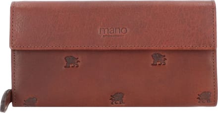 mano Leren Portemonnee Don Leon Coin Wallet with Flap Mid - Brown Bruine