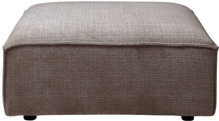 Vente-unique Poef in taupe chenillestof RUZOLO