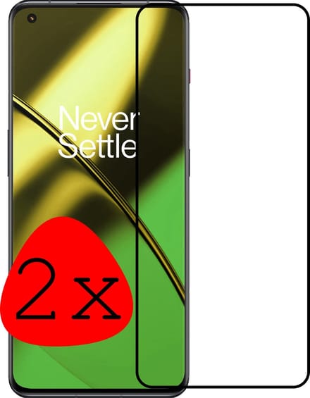 Screenprotector - 2 Stuks Geschikt voor OnePlus 11 - Full Cover - Beschermglas - Gehard Glas - Tempered Glass - Screen Protector