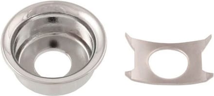 Allparts AP0275001 Input Cup Jack Plate - Nickel voor Telecaster