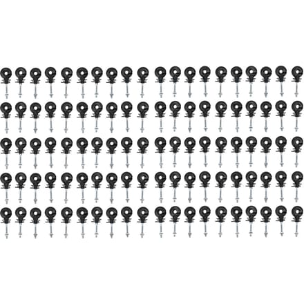 100 Set Isolateur Clôture Électrique Isolateur Poteau Fer Système Réseau Électrique Isolateur Clôture Élevage black