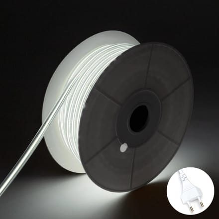 COB LED Strip - Koud Wit 6500K - 20 Meter in één rol(1x 20meter) - 800Lumen per meter - 220V - Waterdicht(IP65) - Complete Set