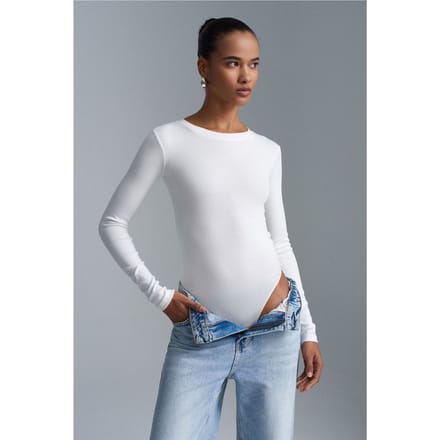 Slim Fit Crew Neck Jersey Romper