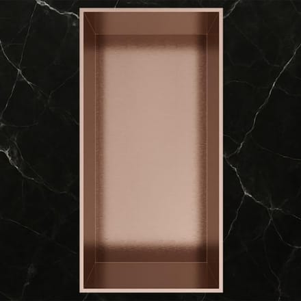 Hotbath &More Inbouwnis - 30 x 15 x 10 cm - Frameless - Geborsteld Koper PVD