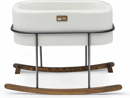 Asir Wieg - 90 x 70 x 58 cm - Wit Zwart - Inclusief matras