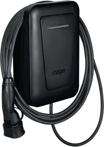 Hager witty one laadpaal met kabel 6,5 m, T2, 11 kW - XVR111C