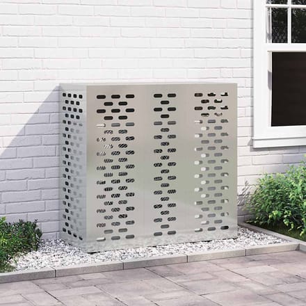 Housse de climatiseur Argent 110 x 50 x 105 cm Acier Galvanisé