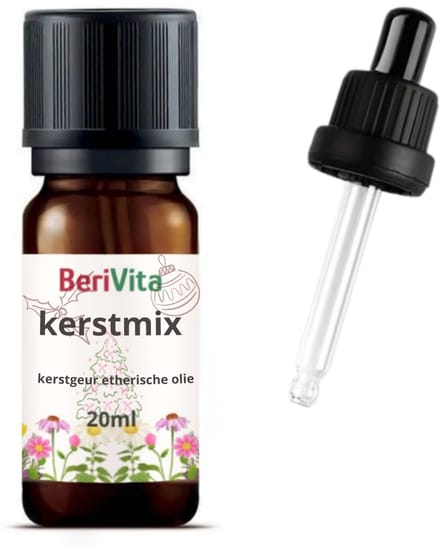 Kerstmix Olie 20ml Pipetfles - Kerstsfeer door Etherische Kerst Olie met Kerstgeur - Kerstmis