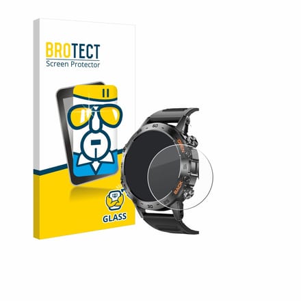 BROTECT - Glas Screenprotector voor Lemfo Smartwatch 1.39" - Gehard Beschermglas 9H