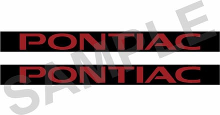 1970-1993 Pontiac Firebird doorhandle sticker roodk - opdruk: PONTIAC