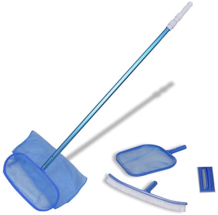 vidaXL - Zwembadset - - - 2 - netten, - 1 - schrobber, - 1 - borstel - + - telescopische - paal