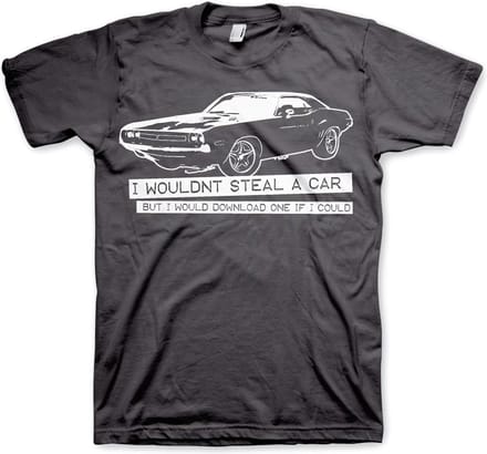 Hybris I Wouldn't Steal A Car T-shirt donkergrijs