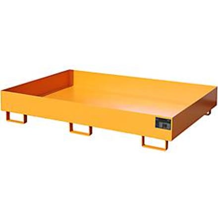 Stellinglekbak type RW/RW 1800, zonder rooster, oranje RAL2000