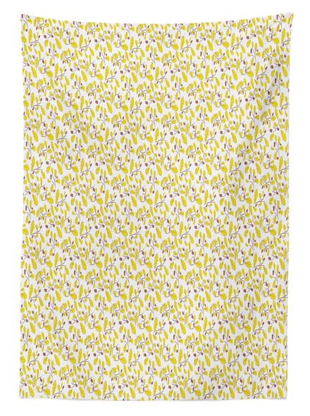 ABAKUHAUS Tafelkleed – 140x240 cm – Satijn, Eikelmotief