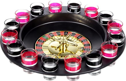 Drankspel/drinkspel shot roulette 29 cm feestartikelen - Drankspellen / drankspelletjes