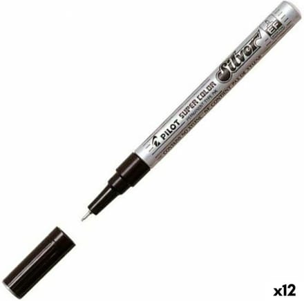 Markeerstift Pilot Zilverkleurig (12 Stuks)