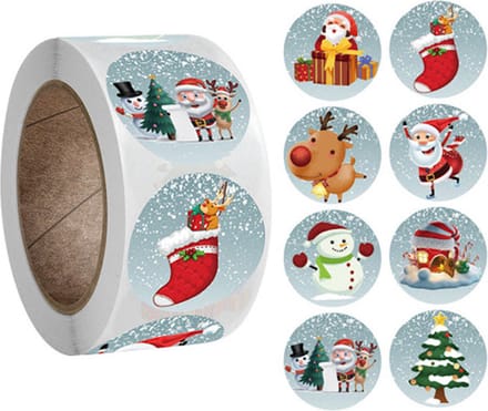Without Lemon - Kerststickers 2023 - 500 stuks - Sticker size: 2.5cm - Kerst - Cadeau - Versiering - Verpakking