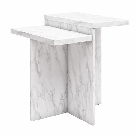 Brielle-Salontafel - Wit Marmerlook