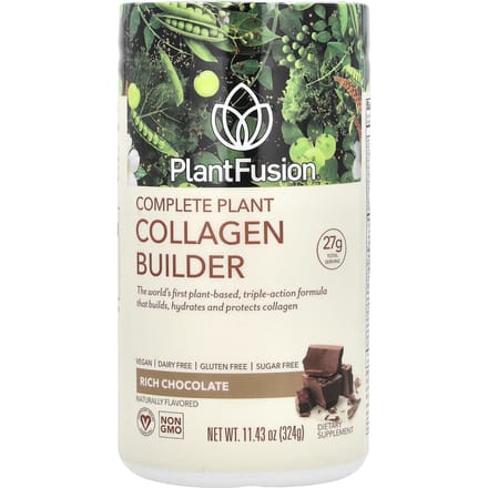 PlantFusion, Constructeur de Collagène Végétal Complet, Chocolat Riche, 11,43 oz (324 g)