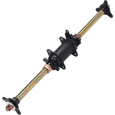 750mm 29 Inch Go-kart Achteras Assemblage met Frame Bevestigingsbeugel en Boutnaaf Flenzen voor ATV Off-Road Voertuigen Drift black