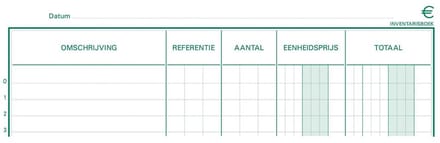 Exacompta inventaris formaat 32 x 195 cm Nederlandstalig
