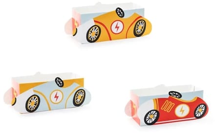 PartyDeco DIY Paper Snack Boxes Auto's pk/3