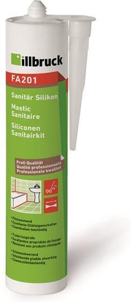 illbruck siliconen sanitairkit - FA201 - 310 ml koker - wit