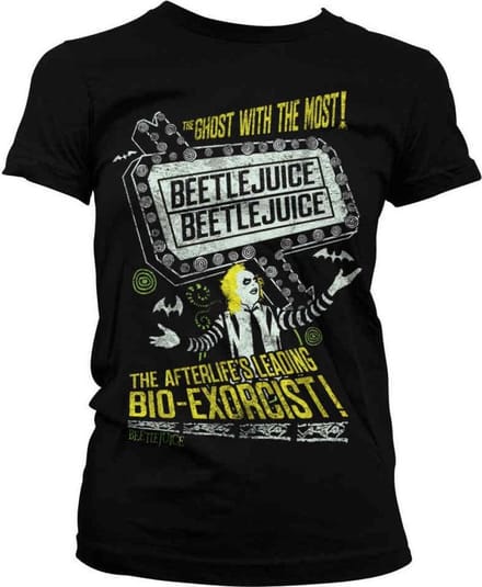 Beetlejuice Dames Tshirt -L- The Afterlife's Leading Bio-Exorcist Zwart