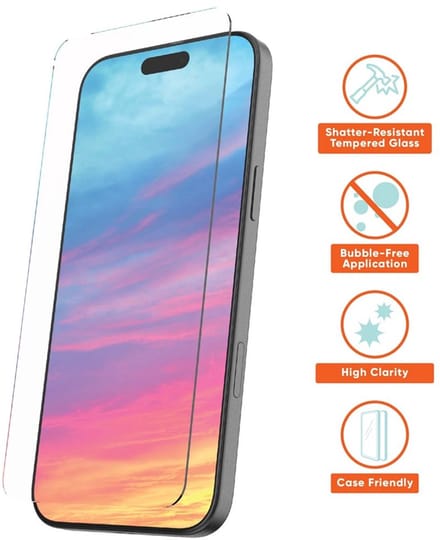 Mobiq - Glazen Screenprotector geschikt voor iPhone 17 Pro Max - transparant