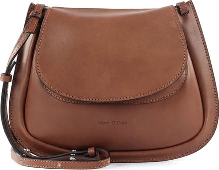 Marc O'Polo Leren Schoudertas Auri Crossbody Bag Toffee Brown Bruine