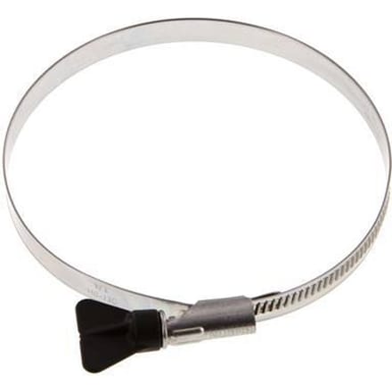 110 - 130 mm Slangklem van Rvs 304 met een 12 mm band Met Vleugelmoer - Norma