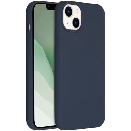 Accezz Hoesje - Geschikt voor Apple iPhone 14 Plus - Liquid Silicone Backcover - Donkerblauw